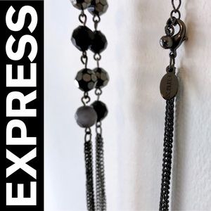 EXPRESS Double Strand Black Necklace